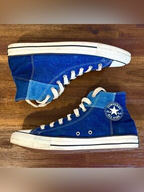 Converse Chuck Taylor All Star High Top Denim Patchwork - Men Size 13 - SUMMER